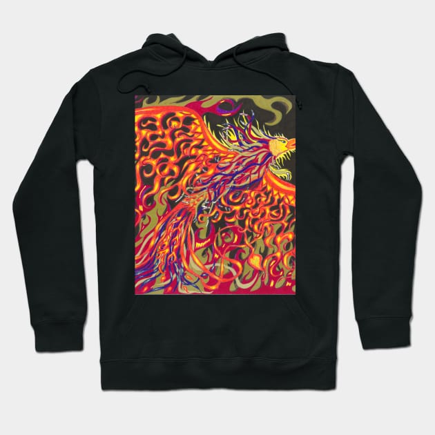 Phoenix on Fire Hoodie by Keatos